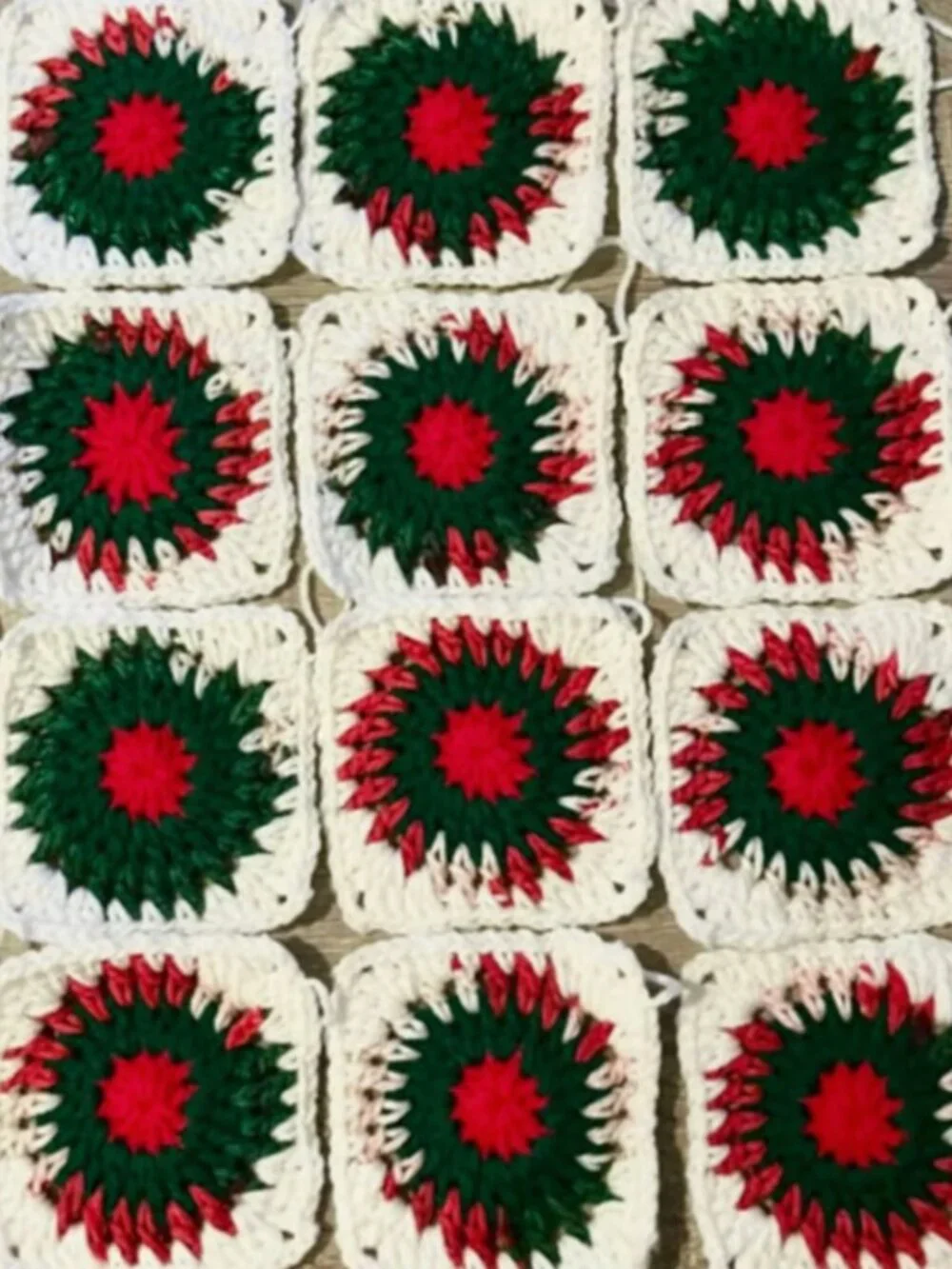 20 Handmade Starburst Squares - Holiday Colors DIY Fashion & Home